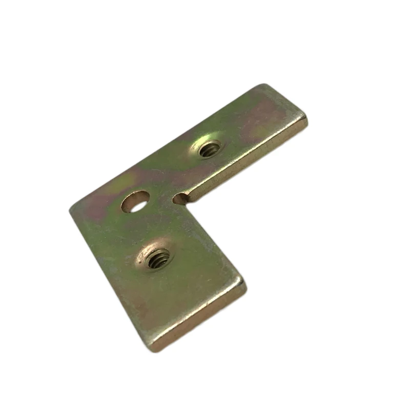 Flat Sheet Metal Fabricatioin Yellow Zinc Plated Steel Corner Joint For ...