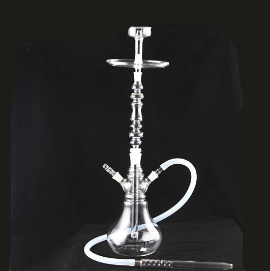 

Wholesale Fancy stocked Heavy Glass Hookah Shisha With Silicone Hose HK07, Clear