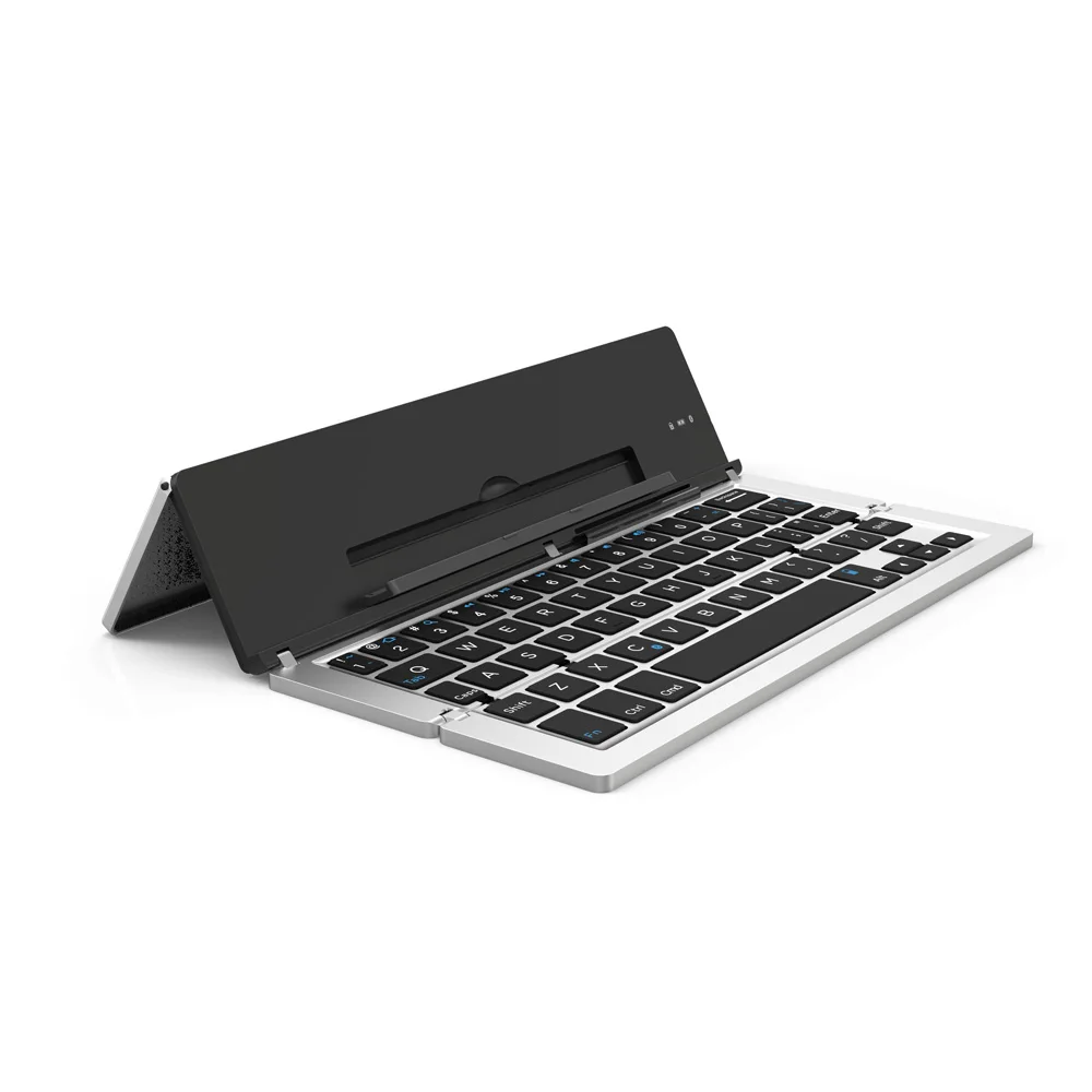 

Wireless Folding Keyboard with Aluminum Alloy for iOS Windows Android Tablets and Portable Pocket Size