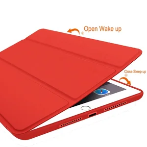2018 New 9.7 inch Ultra Thin Silicone Soft Table Case For apple iPad 56 Air 1 2 Flip Leather Cover Case