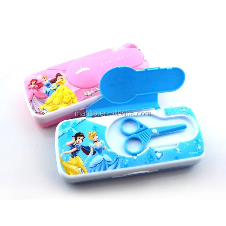 
new design boy and girl plastic pencil case with scissor 