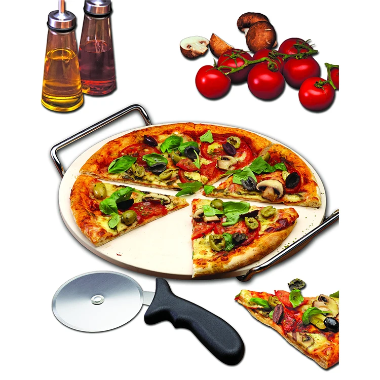 
Hot selling heat resistance classic round cordierite pizza oven stone 