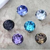 AKK8822-2 Wholesale romantic purple crystal glass diamond knobs handle cabinet pull for bedroom furniture decoration