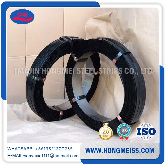 bluing steel strap  ribbon /oscillated steel strapping band