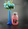 factory price LED glass jar light with pattern for mason jar style