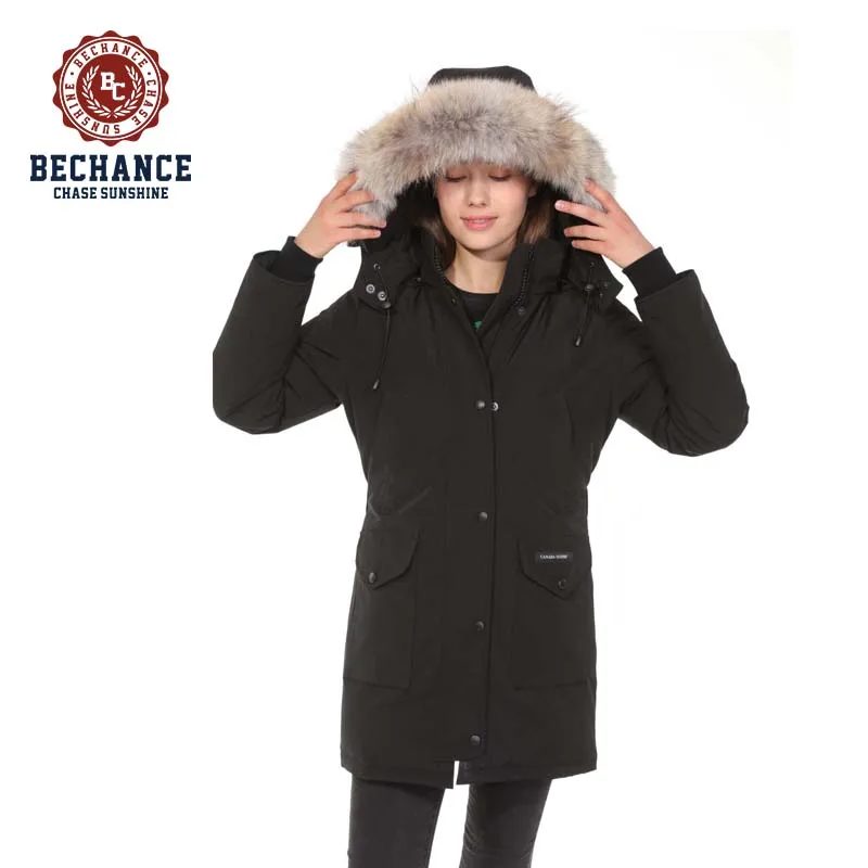 

Customized High Quality Women Long winter outdoor down jacket with fur