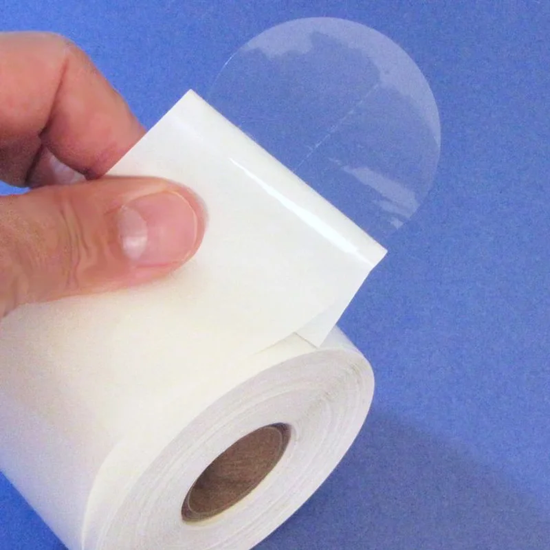 
WR hot sale transparent plastic clear seal label sticker 