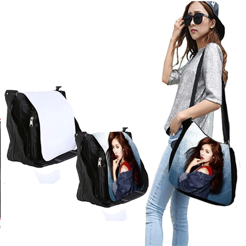 

Sublimation blank Canvas Shoulder Bag with Detachable School Bag Flap For 8 in 1 combo machine Printing