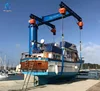 offshore cantilever jib crane with grab for stone ,salt