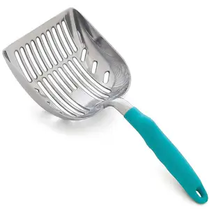 Image of Cat Litter Scoop All Metal End-to-End with Solid Core, Sifter with Deep Shovel