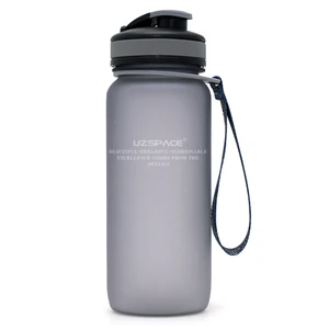 Image of Custom logo cylinder shape drinking water bottle with snap lid