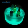 led light source rgb colors changing plastic led cocktail wine plates floating mini tray drink holders for spas or pools