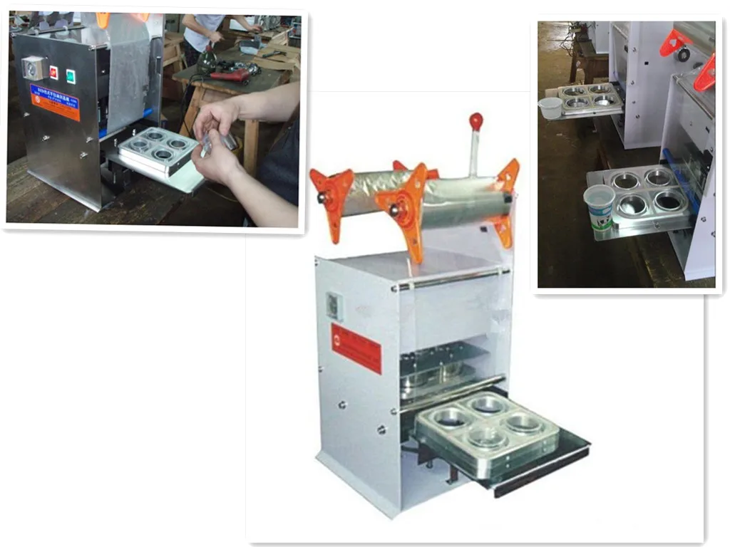 4 Cups Sealing One Time Plastic Cup Sealing Machine Buy Cup Sealing