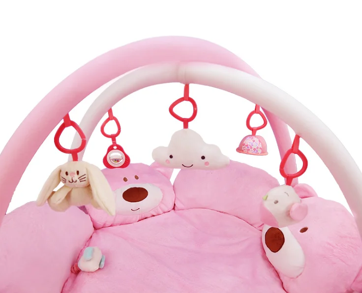 
Pink and Blue Plush Bear Music Play Mats 0-1 old baby 
