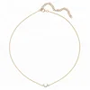 Wholesale fine jewelry crescent moon 18k gold diamond choker necklace