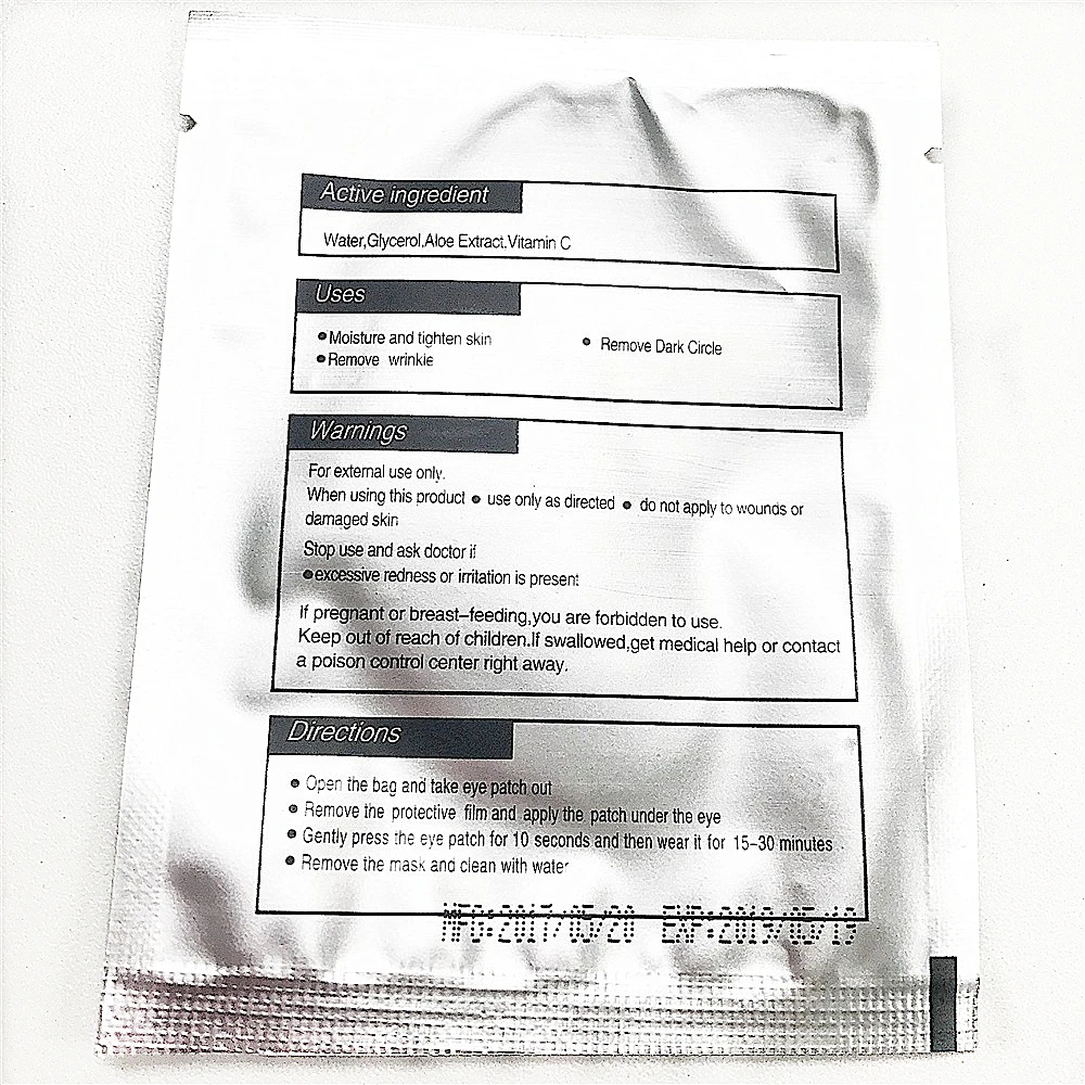 Free shipping hydrogel eye patch disposable lint free eye gel eyepatch for eyelash extension