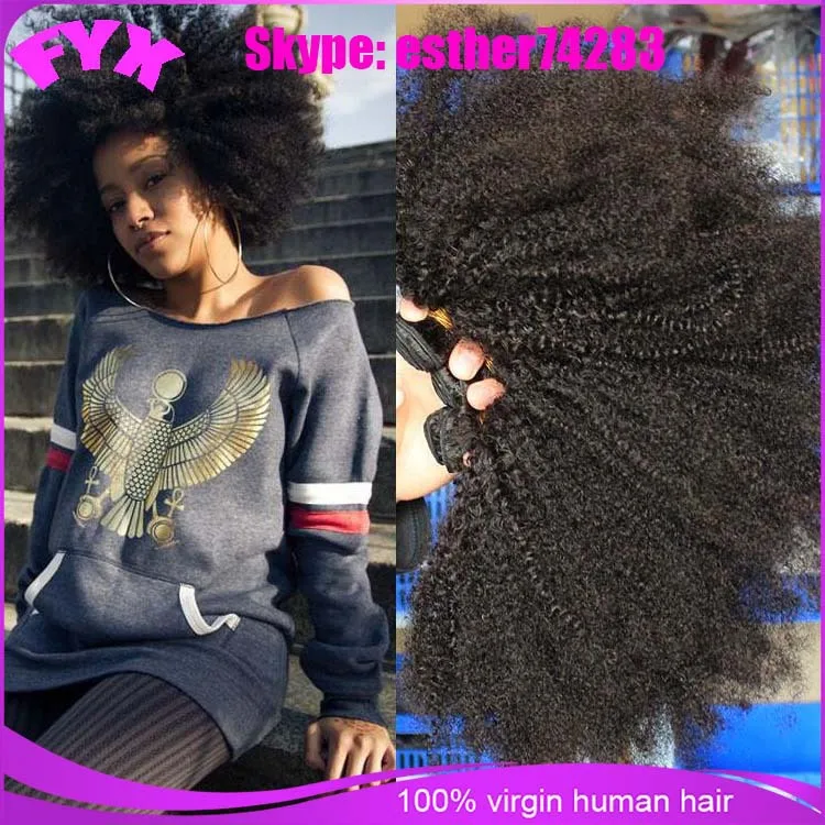 

human hair Mongolian afro kinky curly hair, virgin curly hair silky hair bundles