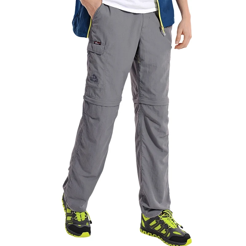 Outdoor Hiking Waterproof Pants Custom Detachable Quick Dry Sports Casual Autumn 100 Polyester