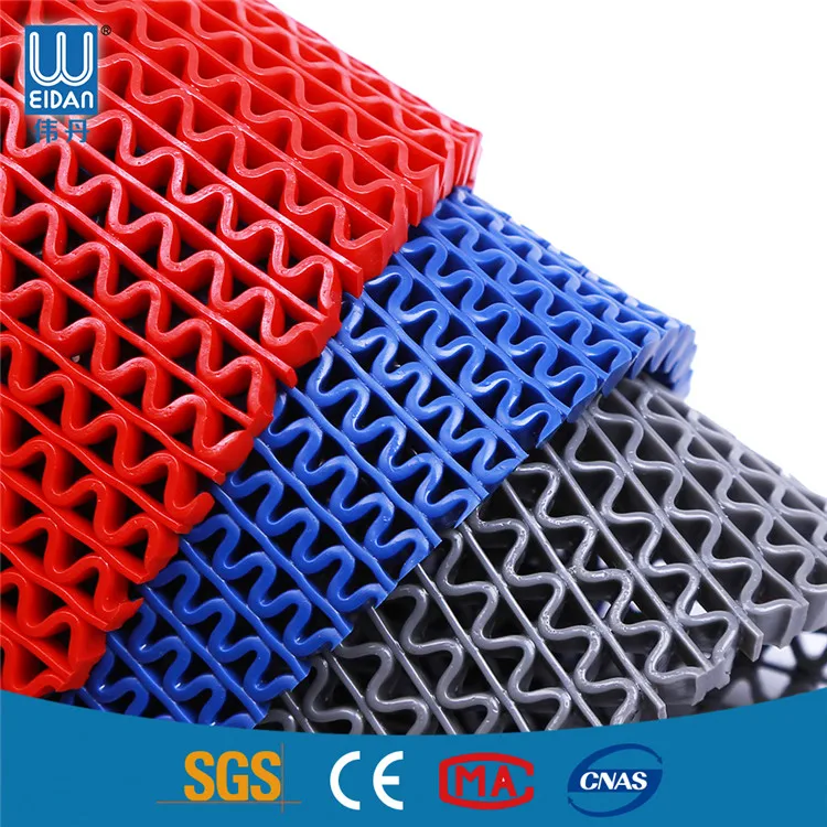 Non Slip Rubber Mat Pvc S Type Anti Slip Mat Roll For Swimming