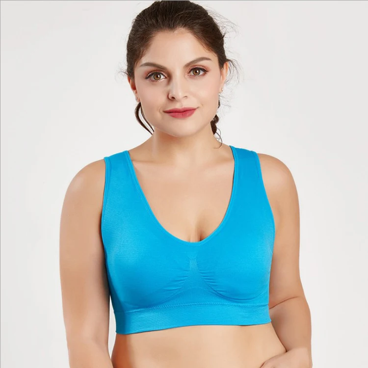 Breathable Seamless Large Sizes Quick Dry Sports Bra Women Plus Size