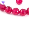 Faceted cut ruby big hole beads for bracelet jewelry