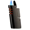 MLT180 Triple Jet Flame Torch Lighters Butane Refillable Jet Lighter Gas Fluid Lighter With Cigar Punch Butane NOT included