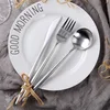 Stainless Steel Flatware Set Including Fork Spoons Knife Tableware