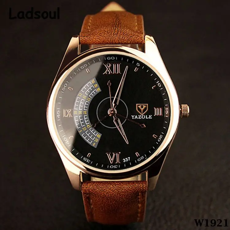 

2019 Yazole Fashion Casual Male Business Luxury PU Leather Strap Watch, 8 colors