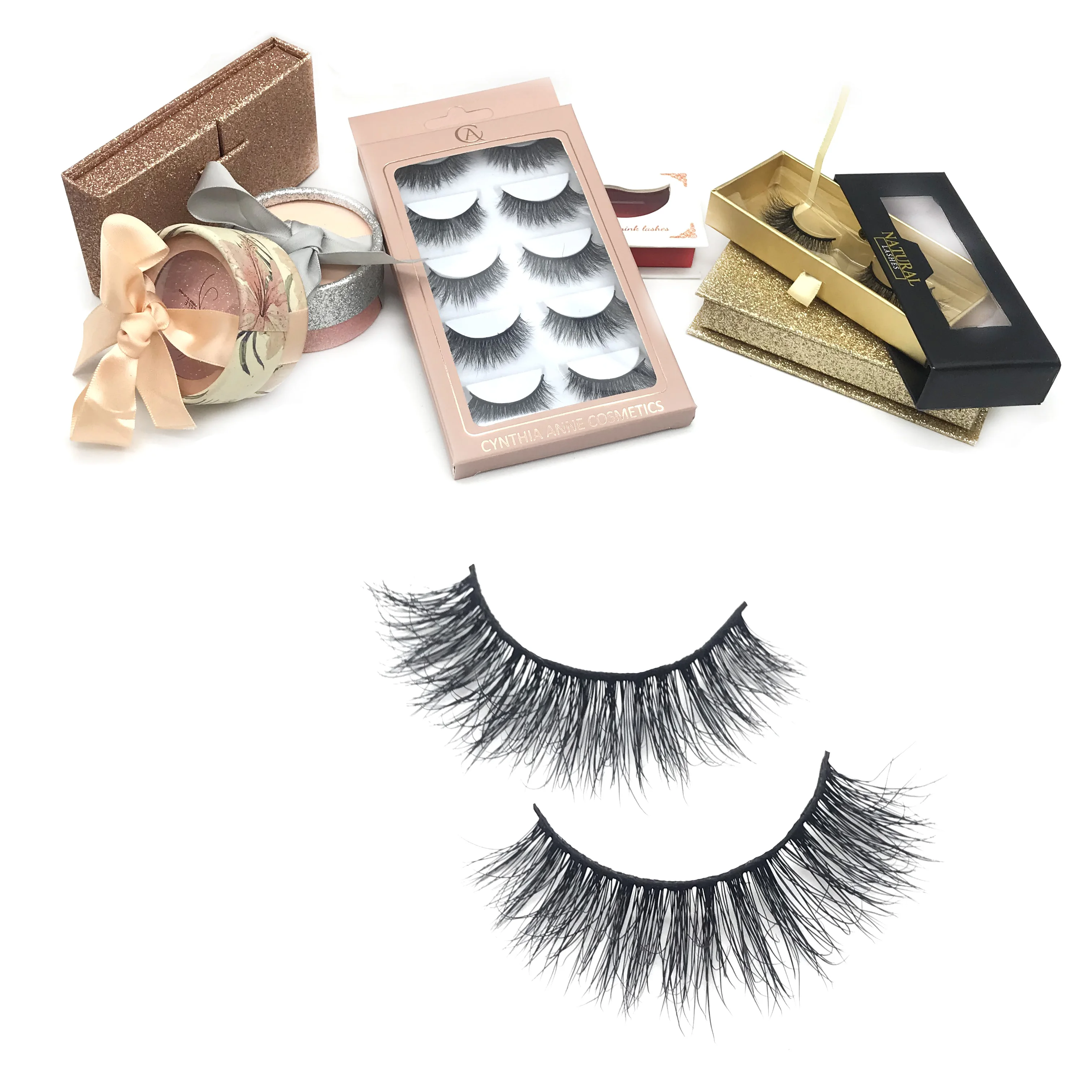 

100% Real Mink Strip Luxury Soft 5D Eyelash, Natural black