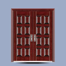 מכירה לוהטת גאנה 8 פנל כניסה/חיצוני אבטחת פלדת שכבה כפולה נדנדה וילה דלת מחיר