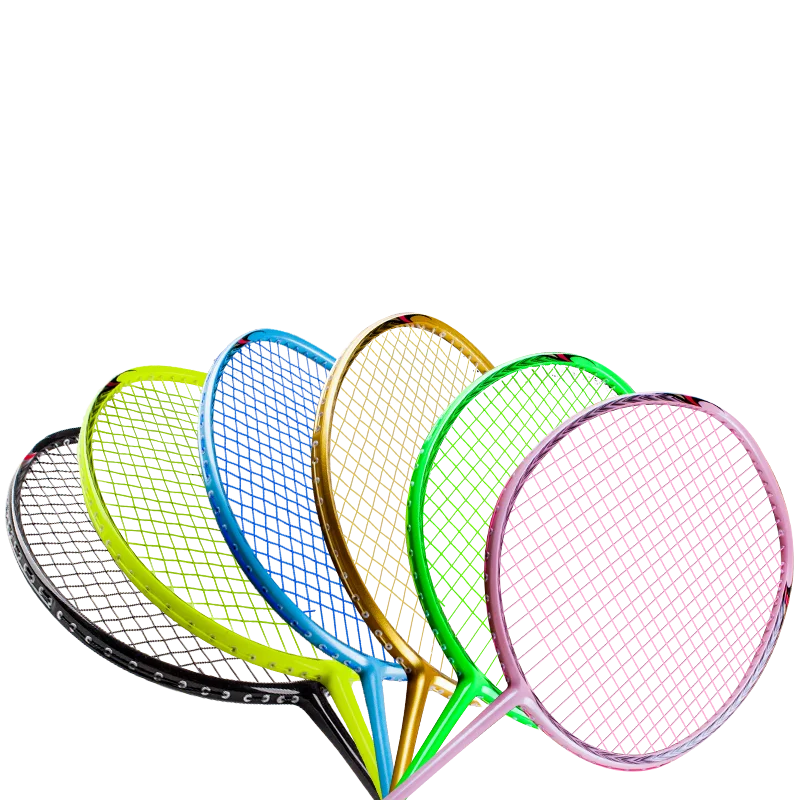 

New Design Top Brands 6U Graphite Handle Carbon Fiber Badminton Rackets for Sale, Black/gold/pink/blue/green/yellow