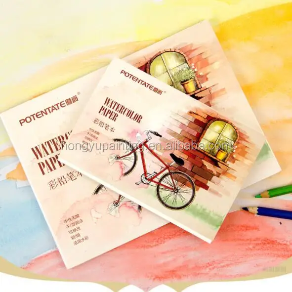 
Amazon Hot Sale Potentate A4 A5 Size 230GSM 12 Sheets Watercolor Pad watercolor painting paper 