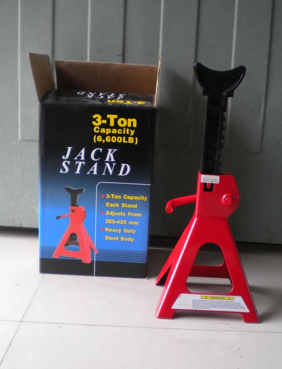 car jack stands with safety bar