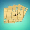 Digital poker sofa living room decoration DIY 3d acrylic wall clock mirror