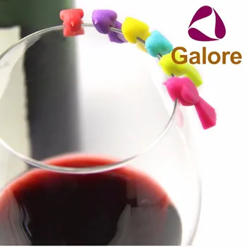Fruit Shaped Silicone Rubber Markers Cheap Wedding Wine Glass Charms