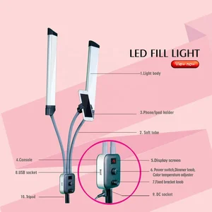 Photography Studio LED Ring Light Dual Flexible Arms