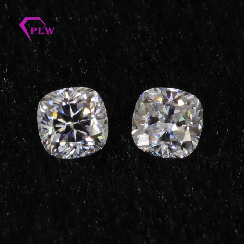 

2019 new trend d color white 8x8mm cushion moissanite diamond for engagement ring