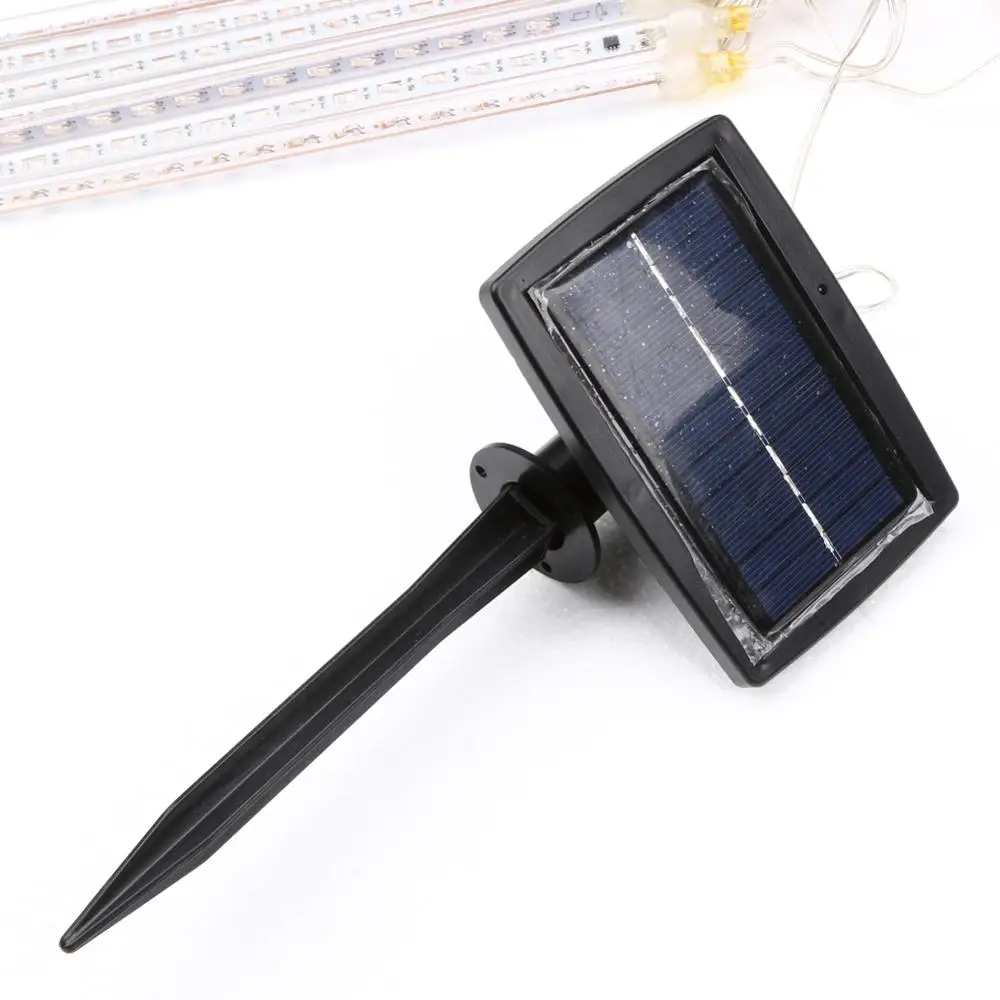 30cm 144 LED solar Meteor Shower Rain Tubes stalactute Led Light Lamp Christmas Romantic for Valentine Wedding Decoration