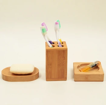 bamboo soapdish toothbrush bathroom holder larger ashtray