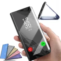

Luxury Clear View Smart Mirror Phone Case Flip Stand Mirror Case For Samsung Galaxy S10 S10 plus