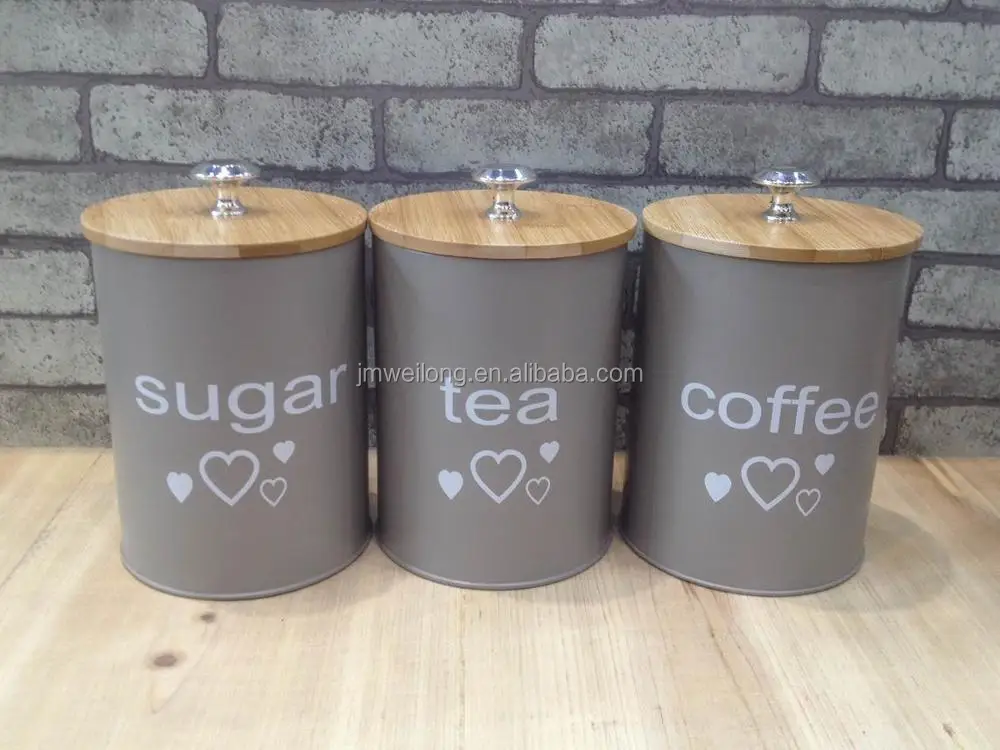 bee tea coffee sugar canisters