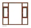 Rongo yellow rose color aluminum casement window with hopo kit