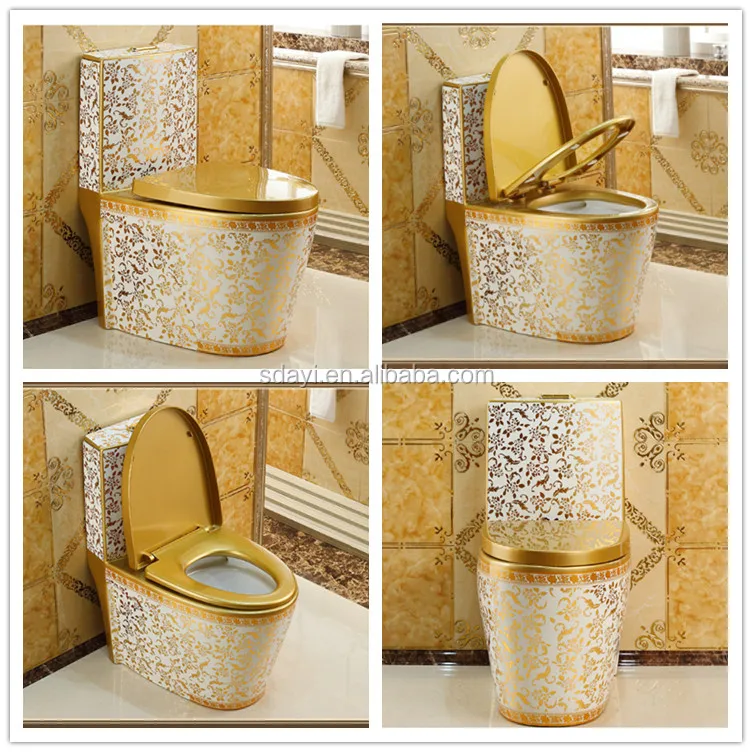 Gold Bathroom Toilet Golden Color Wc Toilet Gold Plated Toilet Seats