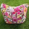 Personalized Floral Women Quilted Hobo Bag