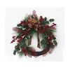 Seasonal and Holiday Christmas rattan wreath with decoration