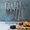 Kitchen knife cutlery lucite stand perspex kitchen tool storage rack magnetic acrylic knife storage block