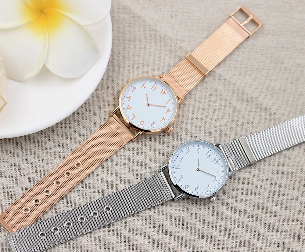 Free sample alternative unique retro Arabic watch for ladies