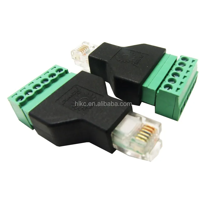 6 Pin Rj 12 RJ12 to 6PIN Screw Connector - Reliable and Compact Design