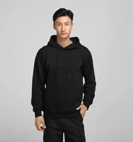 

Custom design mens gym 100% organic cotton hoodie wholesale blank plain black hoodies accept custom logo printing /embroidery