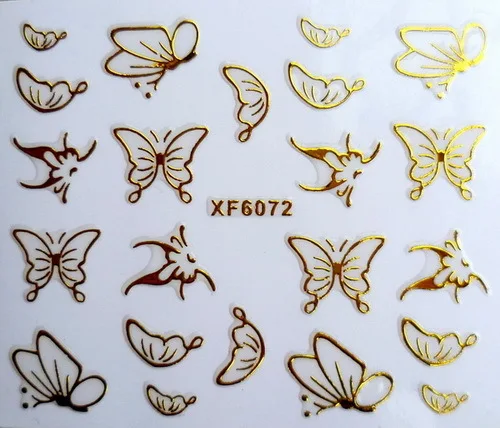 2016 Hot Sale Sale Nails Manicure 2 Sheet Xfxf 3d Gilded Stickers Affixed Nail Polish Does